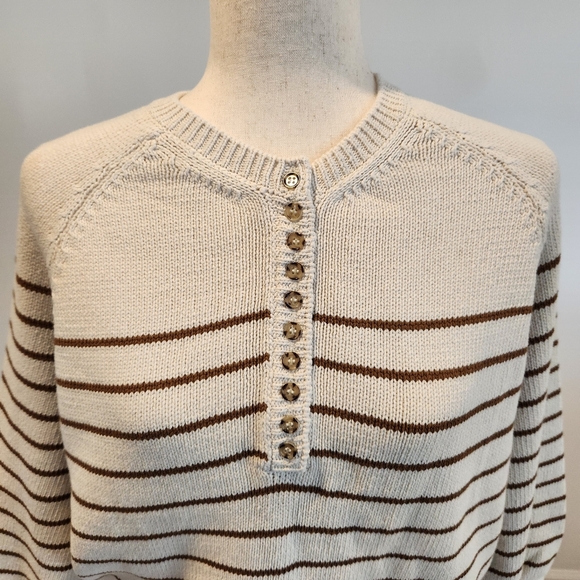 Sezane Léontine Jumper, Ecru/Camel, Small - Picture 4 of 10